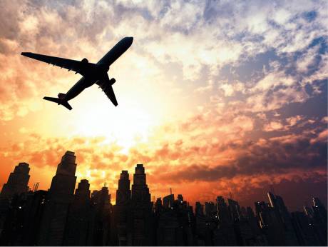 Plane flying high